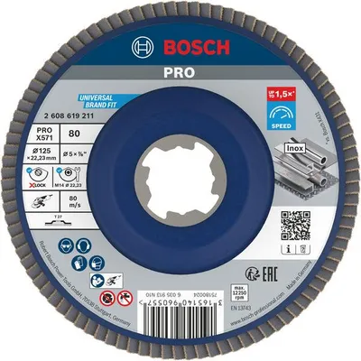 Produktbild von PRO X571 Fächerschleifscheibe X-Lock, gerade, 125 mm, K80