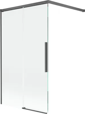 Produktbild von Mexen Rox Duschwand 2-flügelig verschiebbar 100 x 150 cm, transparent, gun gray gebürstet - 8C9-100-003-66-00