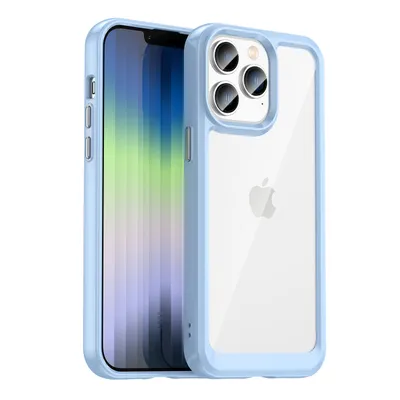 Zdjęcie produktu dla Etui Outer Space do iPhone'a 14 Pro, twarde, z żelową ramką, niebieskie