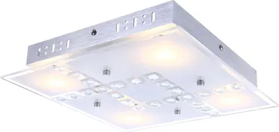 Produktbild von LED Deckenleuchte, Kristall, Glas, Alu, L 32 cm