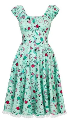 Produktbild von Hell Bunny Mittellanges Kleid Damen Kellie Dress mint XL