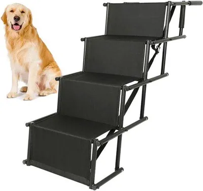 Produktbild von Famanu Hunde Rampe faltbar - Antirutsch für große und kleine Hunde bis 75 kg