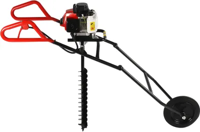 Produktbild von Benzin Erdbohrer Set Eisbohrer 80mm Einzylinder 2-Takt Handbohrer Erdlochbohrer Gartenbohrer