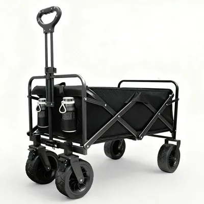 Imagen del producto de Plegable, con capacidad de 300 litros, ruedas todoterreno de 8 pulgadas, ideal para jardín y camping
