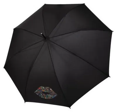 Obrázek produktu pro Doppler Long Flex AC Kiss black UV Protection - dámský holový vystřelovací deštník