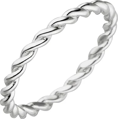 Produktbild von Gr. 60 Damen Ring geflochten 925 Sterling Silber Silberring