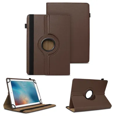 Produktbild von Tablet Hülle für Apple iPad 2025 Schutzhülle Tasche Case Cover 360 Grad DrehbarFarben:Braun