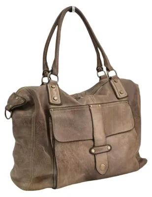 Produktbild von BZNA Bag Viola Noce Italy Designer Damen Handtasche Ledertasche Schultertasche Tasche Leder Shopper Neu