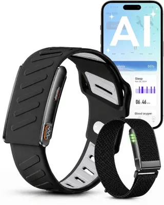 Produktbild von RUHE Smart Band Fitness Armband ohne Display Metall 35 Tage Akku 120+ Sportmodi