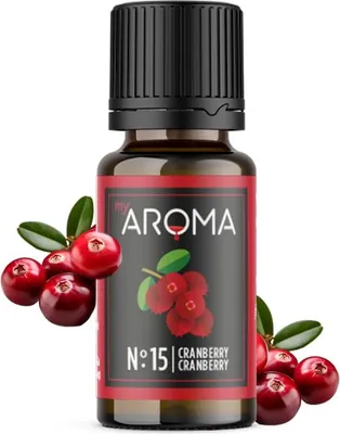 Produktbild von myAROMA Cranberry Flavour Drops 10ml – Zuckerfrei, Kalorienfrei, Vegan, Natürliches Lebensmittelaroma ohne künstliche Farbstoffe