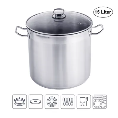 Produktbild von XXL Profi Universalkochtopf Suppentopf Jumbotopf Ø 28x25cm, 15 Liter, für alle Herdarten