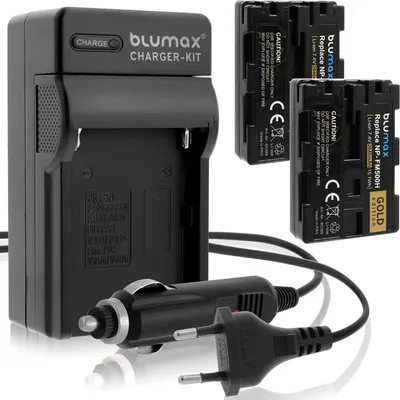 Produktbild von 2x Akku + Lader für Sony FM500H DSLR-Alpha 500 850 900 SLT-A65 A99 2040 mAh