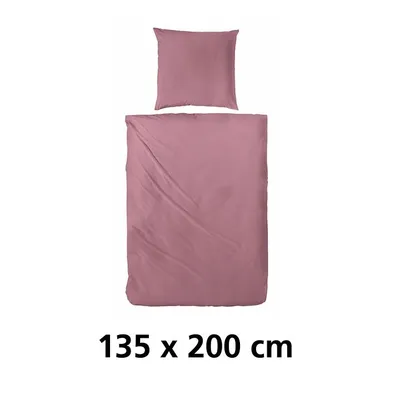 Produktbild von Satin-Bettwäsche rosenholz 200x200cm 2x80x80cm (243500-255-200x200cm)