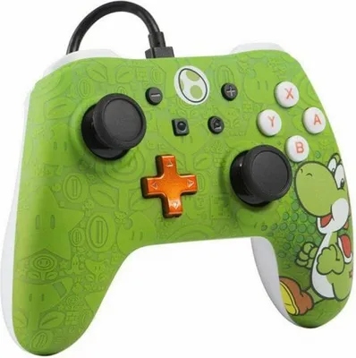 Obrázek produktu pro PowerA Yoshi, Gamepad, Nintendo Switch, Směrový kříž, Analogový/digitální, Kabel, USB