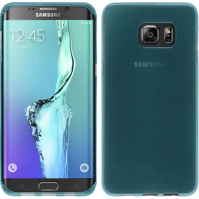 Produktbild von PhoneNatic Case kompatibel mit Samsung Galaxy S6 Edge Plus - türkis Silikon Hülle transparent Cover