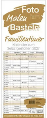 Obrázok produktu pre Fotografie, maľovanie, ručné práce – Rodinný kalendár, zlatý, 2027