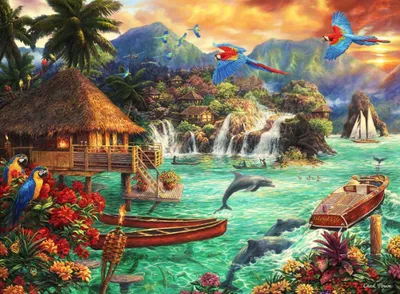 Obrázek produktu pro Grafika Puzzle Island Life - 2000 dílků - Chuck Pinson Art Puzzle