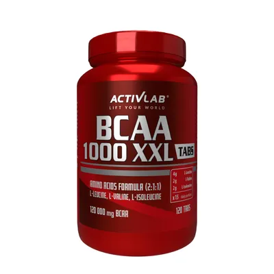 Produktbild von Activlab BCAA 1000 XXL TABS 120 Tabletten, L-Leucin, L-Isoleucin, L-Valin, Muskelschutz, Muskelenergie