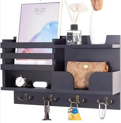 Image de Porte-clés – Rangement pour clés – Porte-clés – Plateau à clés – Organisateur de clés – Acier inoxydable – Boîte à clés