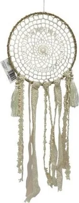 Produktbild von Traumfänger, dekorativer Wandanhänger im Boho-Stil, Baumwollfaden 20x55cm