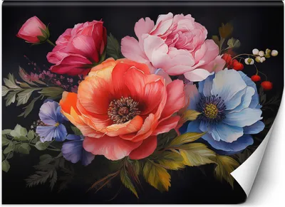 Produktbild von Vlies fototapete Bunte Blumen 150x105 cm Feeby Bunt inkl. Kleber einfache Montage