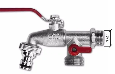Produktbild von BRADAS Záhradný ventil G 3/4", 2 x koncovka G 1" BR-GKK0534