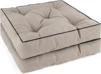 Produktbild von Aspero Stuhlkissen 2er Set, 45x45 cm, 9 cm hoch, Polyester, wasserabweisend, für Innen & Außen