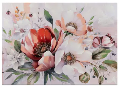 Produktbild von Wandbild Magnolien, Blumenstrauß B 50x70cm auf Leinwand Formano