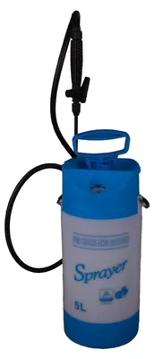 Produktbild von 5 Liter Drucksprüher blau/weiß, schultertragbar, mit bis zu 3 bar Betriebsdruck