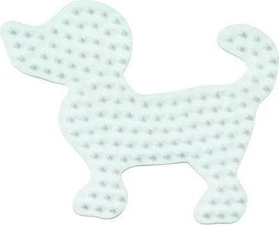 Produktbild von Hama Stiftplatte "kleiner Hund" weiß für Bügelperlen midi