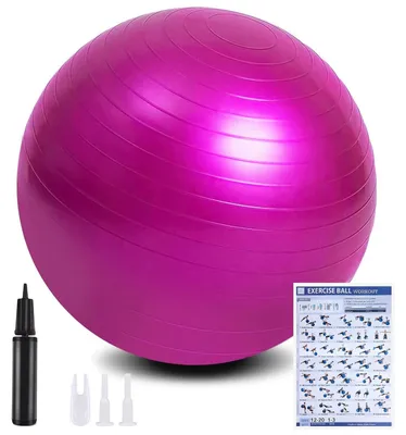 Produktbild von Gymnastikball 65 cm, Anti-Burst, mit Handpumpe, für Fitness zu Hause