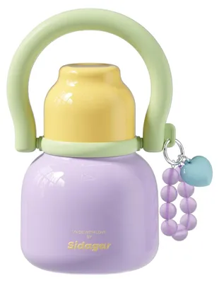 Isolierflasche 22 oz mit Strohhalm und Henkel, lila