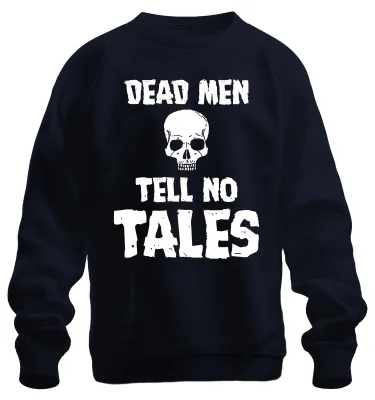 Produktbild von Dead Men Tell No Tales Piraten Totenkopf Schädel Seefahrer Sweatshirt Pullover, Navy, XXL