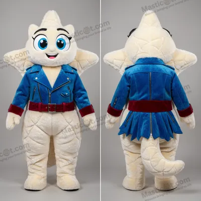 Imagen del producto de Traje MASTICOT de mascota de estrella de mar blanca juguetona