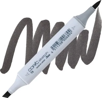 Image de COPIC Sketch double face Pinceau et burin, T8 Toner gris 8