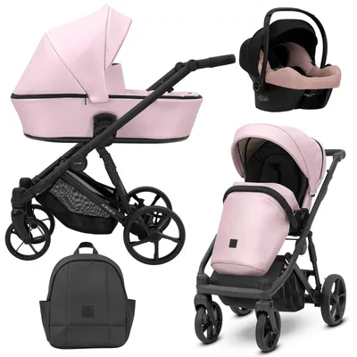 Produktbild von Kunert Arizo 3-in-1 Kombikinderwagen Baby Pink Eco mit Babyschale
