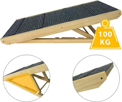 Produktbild von Hunderampe 100 cm klappbar und höhenverstellbar für Hunde