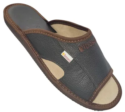 Immagine prodotto di Pantofole da uomo in pelle Scarpe estive aperte Marrone BOSACO 41