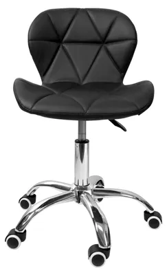 Obrázok produktu pre Kancelárska stolička, herná stolička – ergonomická, s nastaviteľnou výškou, otočná – umelá koža, kolieska – bez podrúk – čierna
