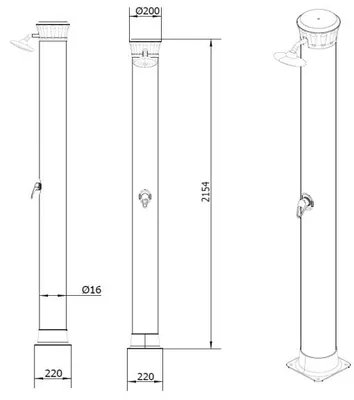 Produktbild von Solardusche Marimex Uno 40 L Kunststoff