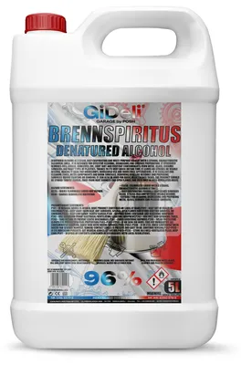 Produktbild von Brennspiritus Farblos 5L Reiniger Entfetter Haushalt Werkstatt Anzünder GiDeli