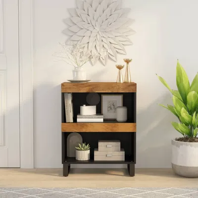 Image de Meuble de rangement exclusif - Armoire d'appoint 60x33x75 cm en bois massif de manguier