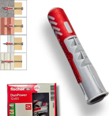 Immagine prodotto di Tassello Fischer 12 x 60 mm - Tassello a espansione per legno e calcestruzzo - 25 pezzi - Tassello a espansione