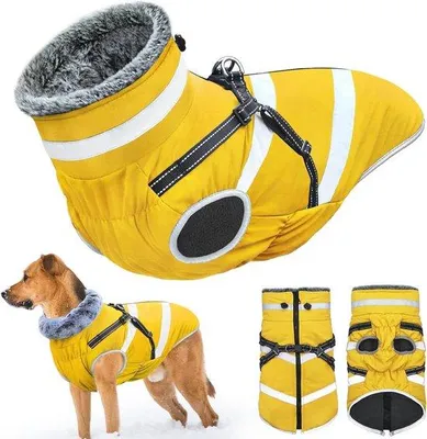 Productafbeelding van Waterdichte Winter Hondenjas voor Koude Weer en Sneeuw - Reflecterende Huisdierkleding voor Kleine, Middelgrote en Grote Honden