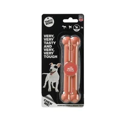 Produktbild von Tasty Bone Bacon – Speck – Small – Nylon-Kauknochen für Hunde