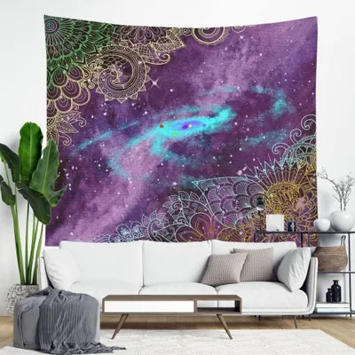 Produktbild von Wandteppich mit kosmischem Galaxien-Design zur Wanddekoration