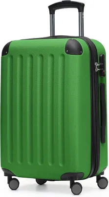 Imagen del producto de Silecomplaza Spree - Equipaje de mano, 55 x 36 x 21 cm, con cerradura TSA, 4 ruedas, 42 litros, maleta de viaje, maleta rígida, maleta con ruedas, maleta para equipaje de cabina, extensible, color verde