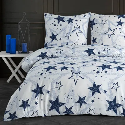 Produktbild von Buymax® Bettwäsche Bettbezug 155x220 cm, Kopfkissenbezug 80x80 cm 2 teilig Deckenbezug Set aus 100% Baumwolle Renforce mit Reissverschluss