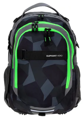 Produktbild von Schulrucksack Jungen Elephant Hero Signature Rucksack Schulmappe Mädchen 12770 Cyber Camo Grün