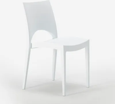 Produktbild von Paris Grand Soleil Stühle für Küche Zuhause Bar Polypropylen stapelbar - Weiß